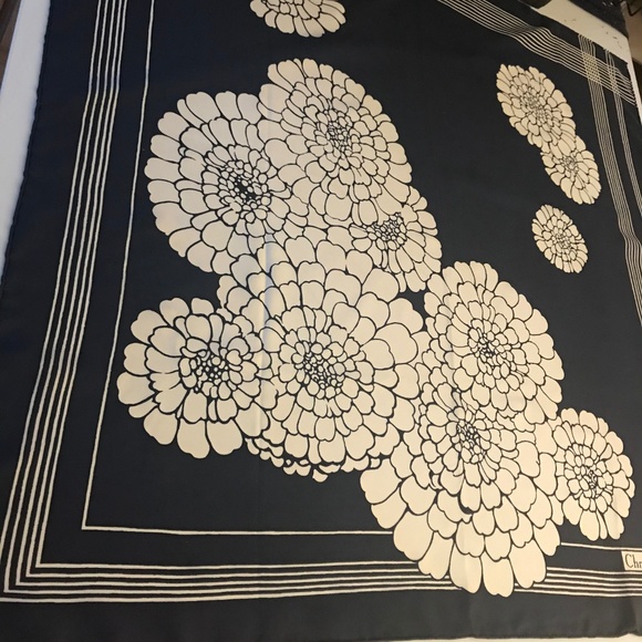 Dior Accessories - CHRISTIAN DIOR Art RARE Silk Floral Scarf LARGE 30